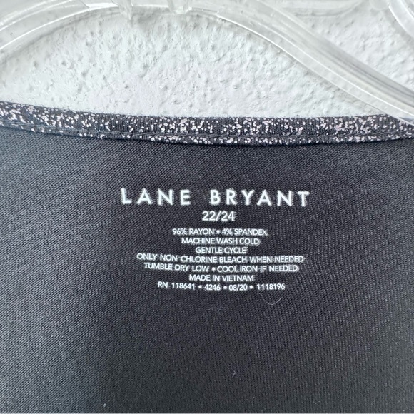 Lane Bryant Open Front Sweater Black Metallic Cardigan SZ 22 / 24 - Picture 12 of 13